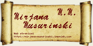 Mirjana Mušurinski vizit kartica